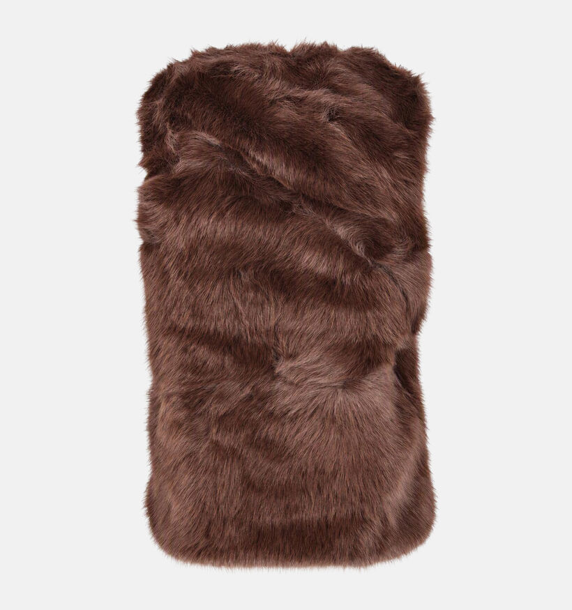 Laurent David Zaragoza Bruine Bodywarmer Faux-Fur voor dames (382016)
