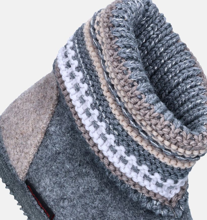 Giesswein Kiel Pantoufles montantes en Gris pour femmes (349151)