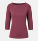 Vero Moda Panda Modal Bordeaux T-shirt met Halflange Mouwen voor dames (377623)