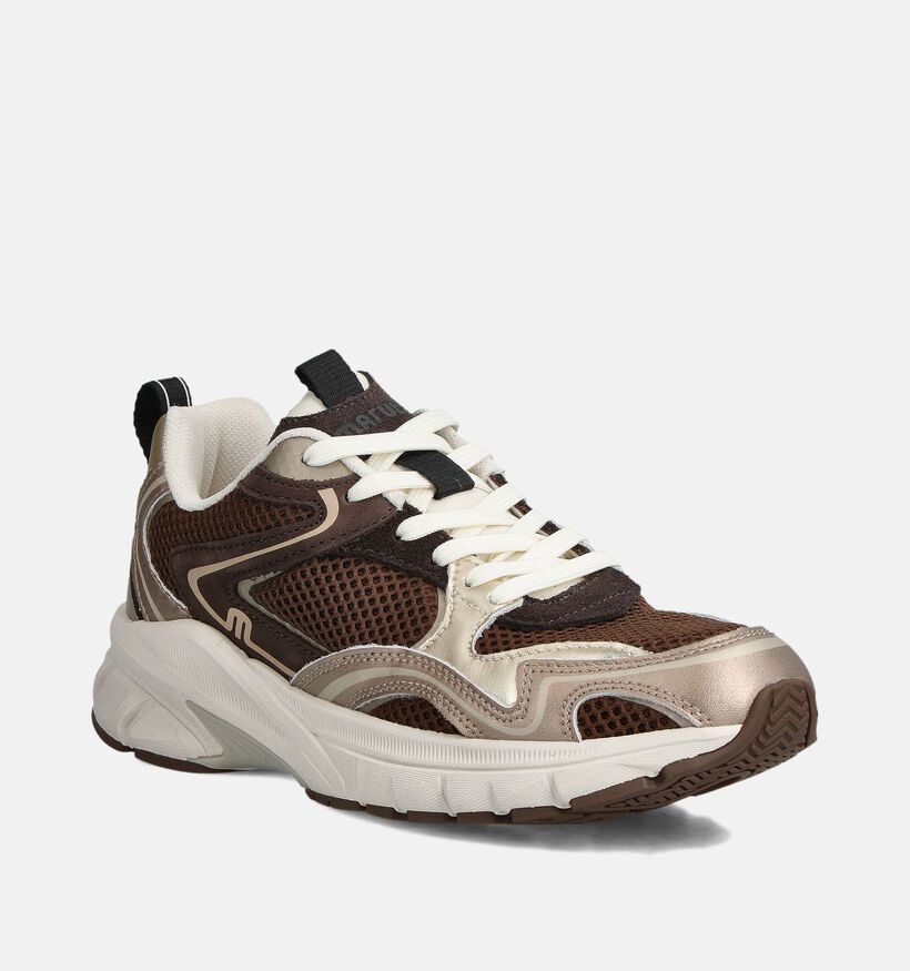 Maruti Novi Donkerbruine Sneakers voor dames (360821) - geschikt voor steunzolen