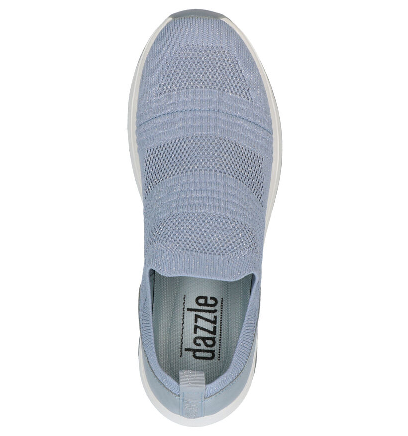 Dazzle Blauwe Slip-on sneakers in stof (274255)