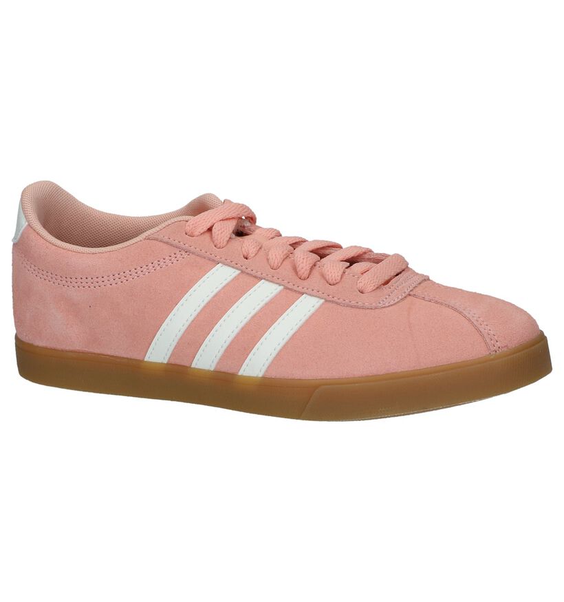 Roze Sneakers adidas Courtset in daim (237037)