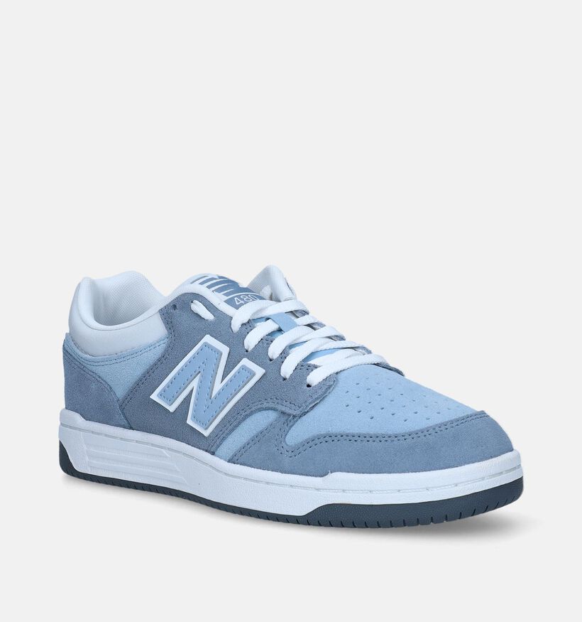 New Balance BB 480 Baskets en Bleu pour hommes (334274) - pour semelles orthopédiques