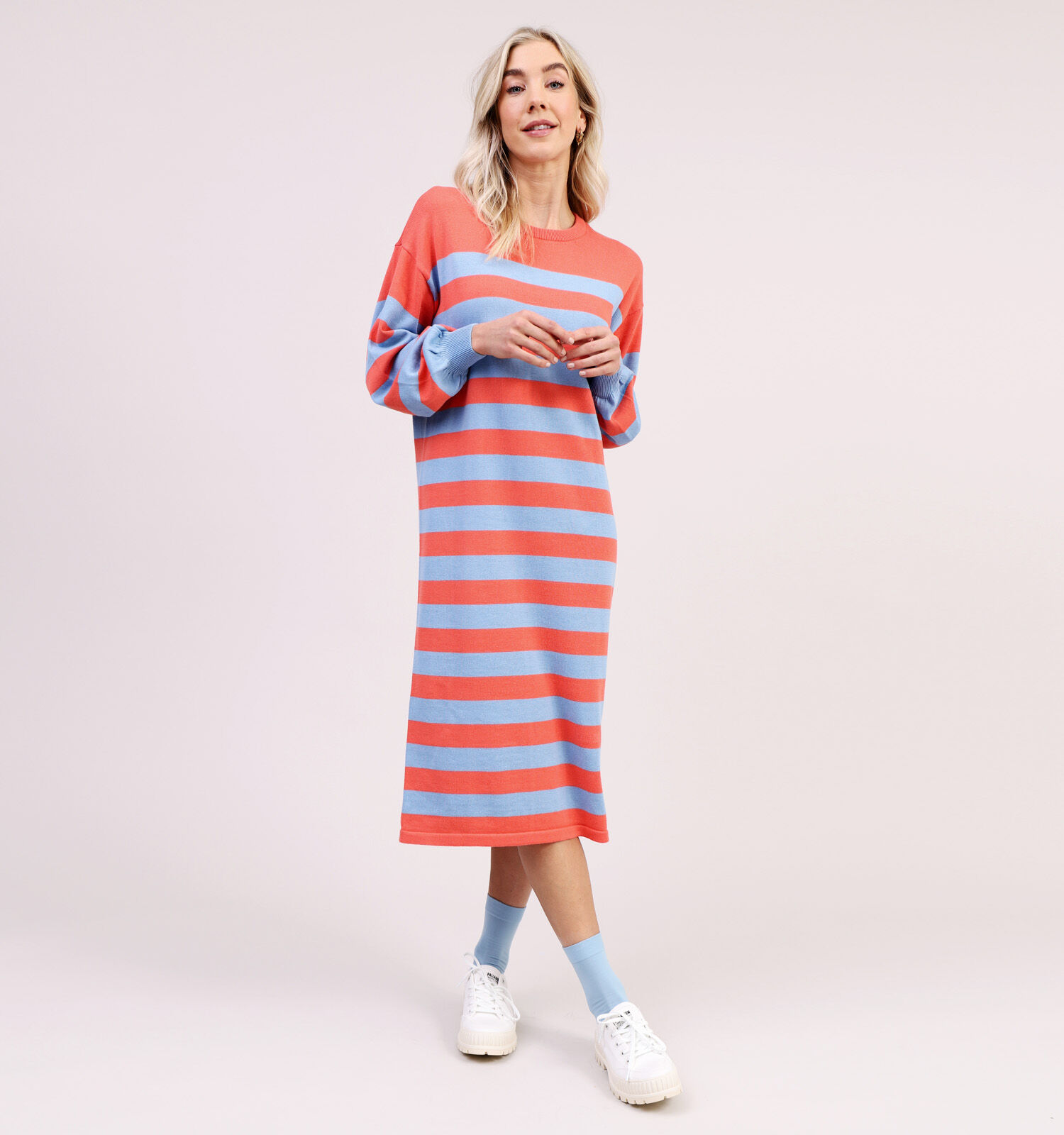 Vero Moda Nola Oranje Gestreepte Trui Jurk Dames Kleedjes Online op TORFS.BE