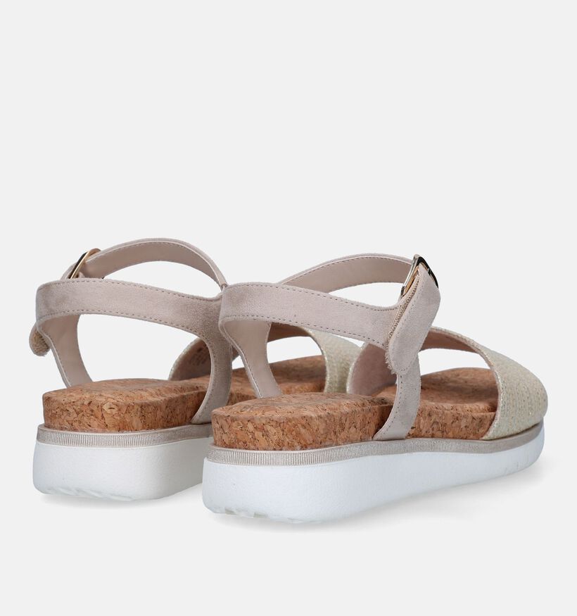 Tamaris Beige Sandalen met sleehak voor dames (335496)