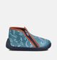 Milo & Mila Dino Pantoufles en Bleu pour filles, garçons (364931) - pour semelles orthopédiques