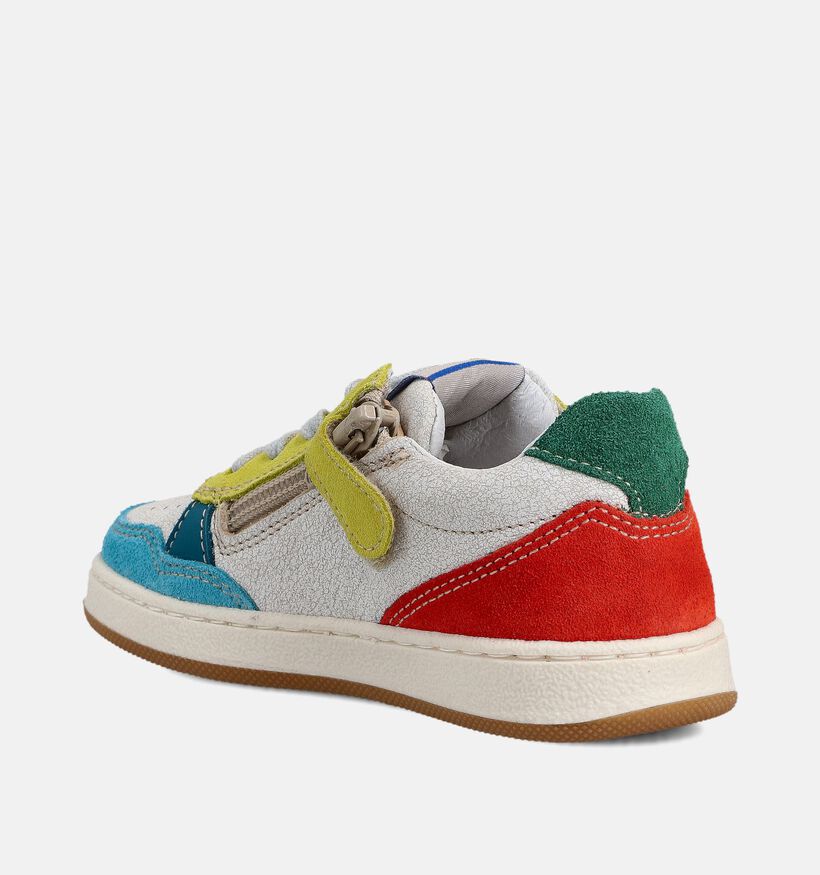 FR by Romagnoli Ecru Sneakers Colorblock voor jongens (372304) - geschikt voor steunzolen