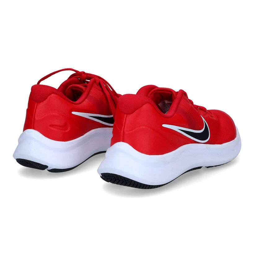 Nike Star Runner 3 GS Baskets en Rouge pour garçons (302158) - pour semelles orthopédiques