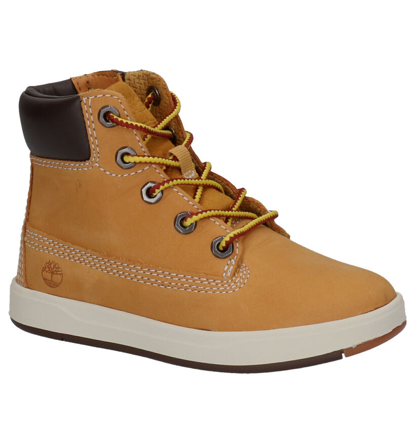 Timberland Davis Square 6 Inch Zwarte Bottines voor jongens (293805) - geschikt voor steunzolen