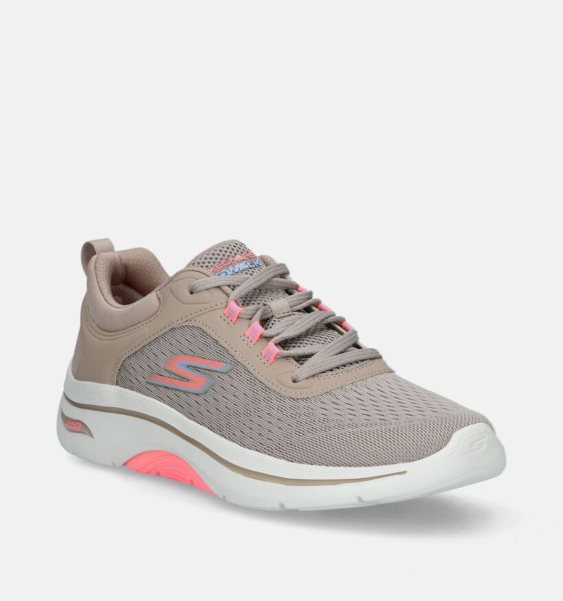 Skechers Go Walk Arch Fit 2.0 Delora Taupe Sneakers voor dames (335497) - geschikt voor steunzolen