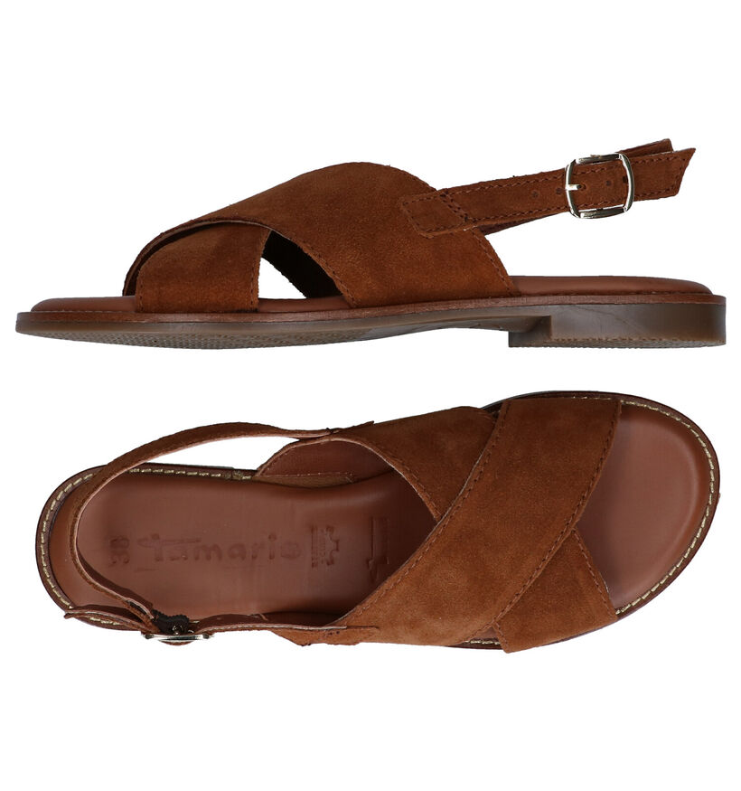 Tamaris Touch it Cognac Sandalen in daim (289310)