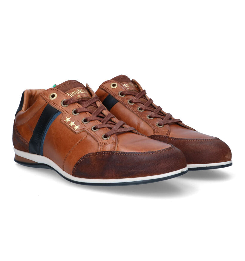 Pantofola d'Oro Roma Cognac Veterschoenen voor heren (322042) - geschikt voor steunzolen