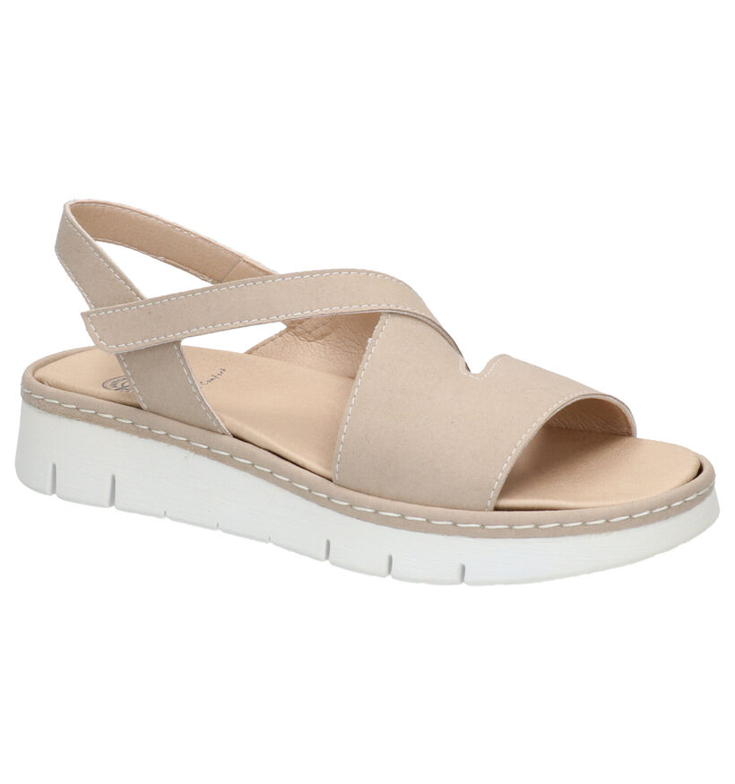 Brako Anatomics Sandales plates en Beige clair en cuir (272900)