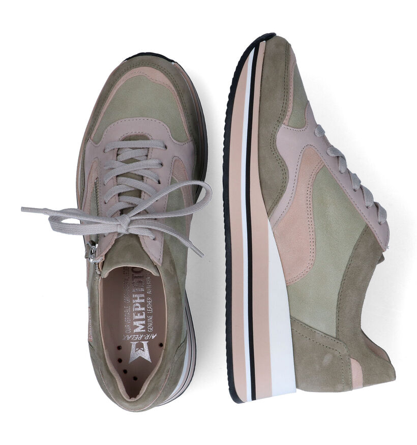 Mephisto Olimpia Baskets en Vert Kaki pour femmes (346082) - pour semelles orthopédiques