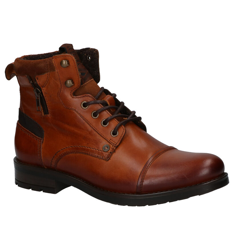 Borgo Sport Bottines en Cognac en cuir (259254)