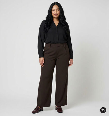 ONLY Carmakoma Pantalons Marron