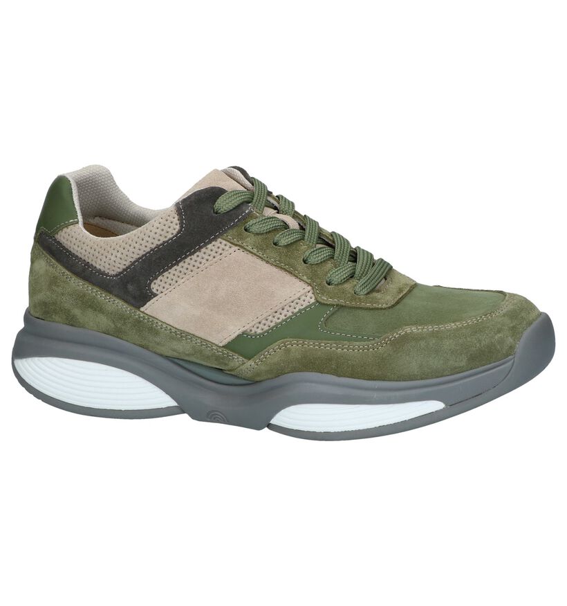 Xsensible Chaussures à lacets en Vert kaki en nubuck (246461)