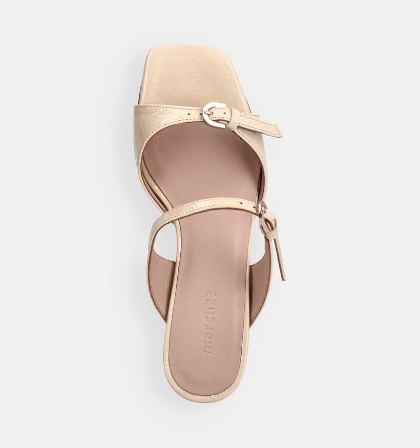 March23 Dani Nu-pieds &agrave; talons en Jaune pour femmes (372163)