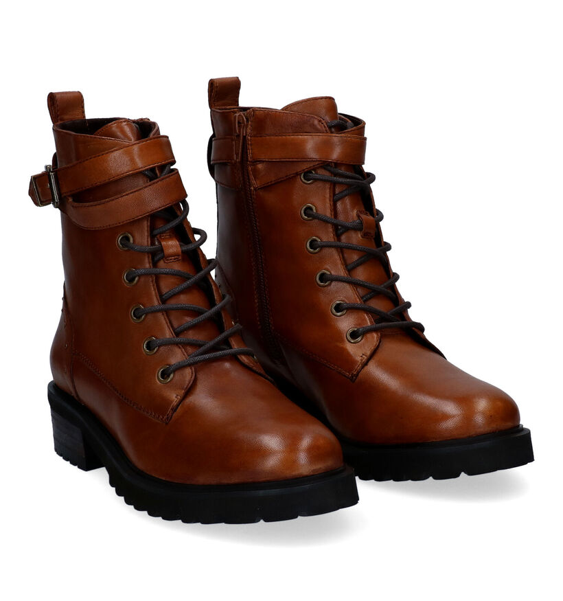 SPM Lorry Bottines en Cognac en cuir (296251)