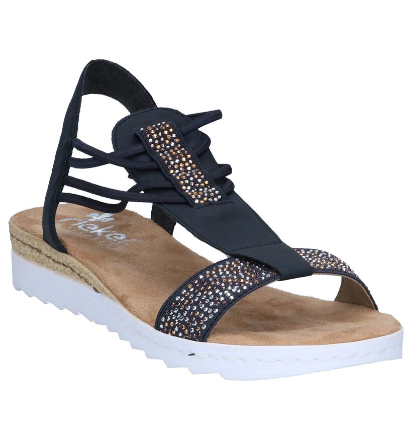 Donkerblauwe Sandalen Rieker in kunstleer (246145)