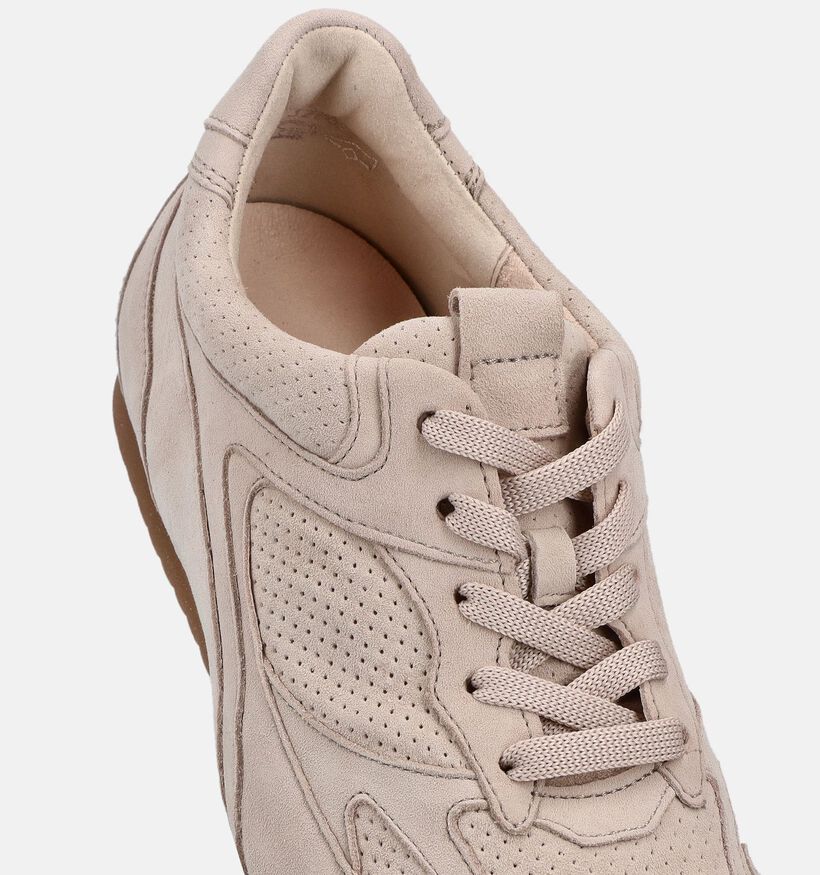 Gabor Beige Sneakers voor dames (368378) - geschikt voor steunzolen