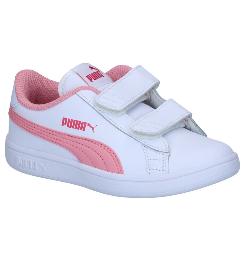Puma Smash Baskets en Blanc en cuir (265647)