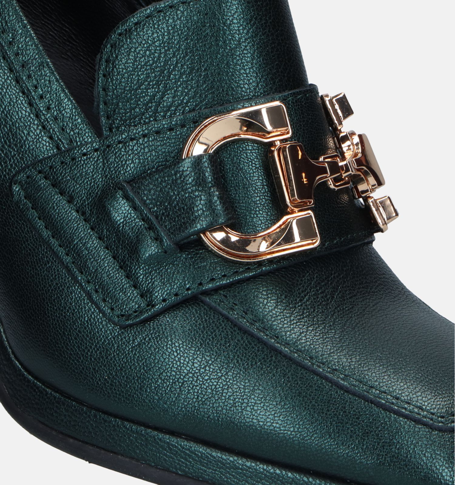 Signatur Groene Mocassins met hak Dames Pumps Online op TORFS.BE