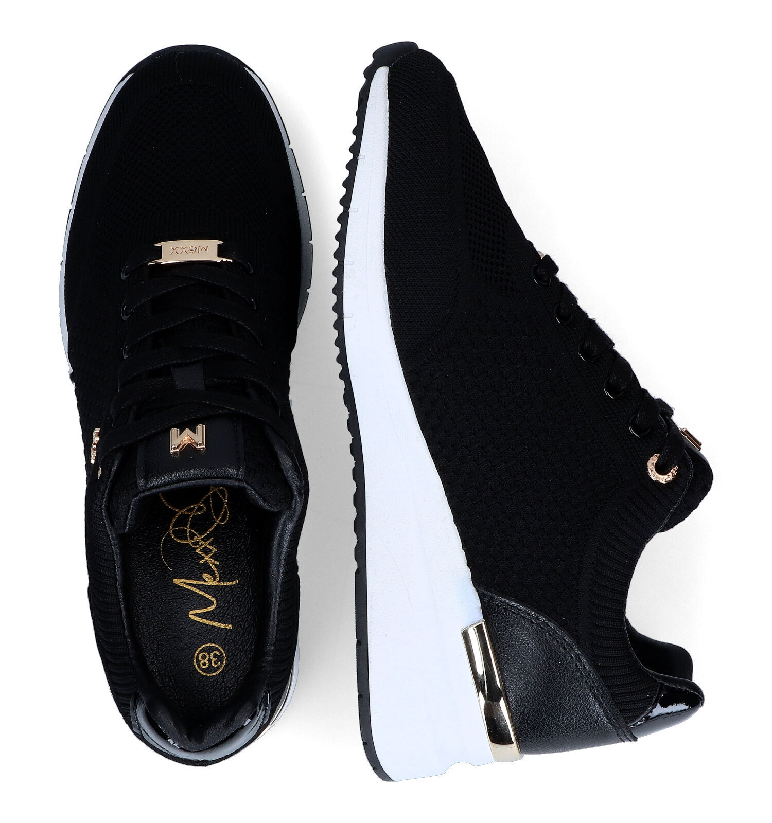 Mexx Glass Zwarte Sneakers Dames Sneakers Online op TORFS.BE