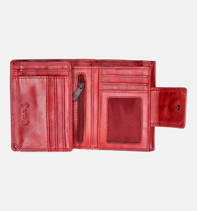 Bear Design Porte-monnaies zippé en Rouge pour hommes (365867)