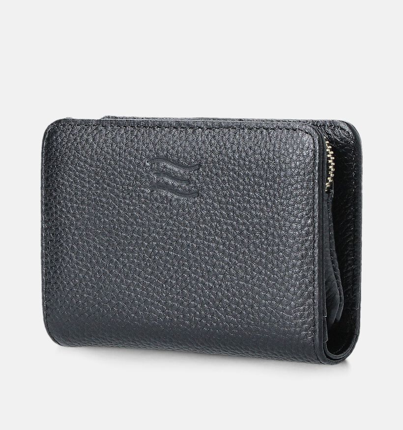 Crinkles Porte-monnaie zippé en Noir pour femmes (358080)