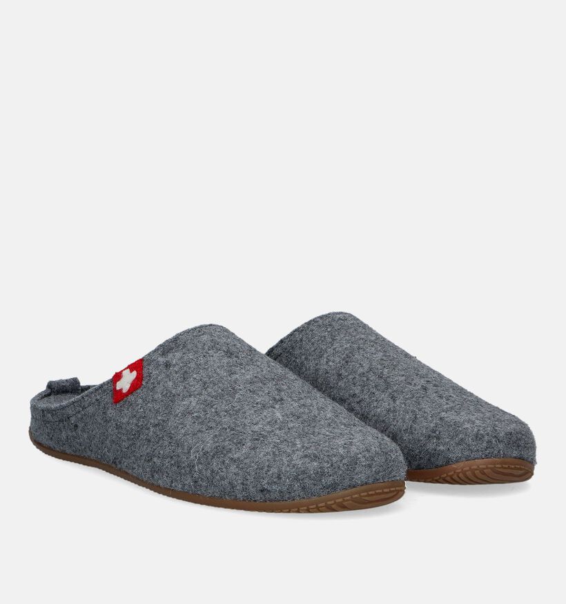 Living Kitzbühel Pantoufles ouvertes en Gris clair pour hommes (332471) - pour semelles orthopédiques