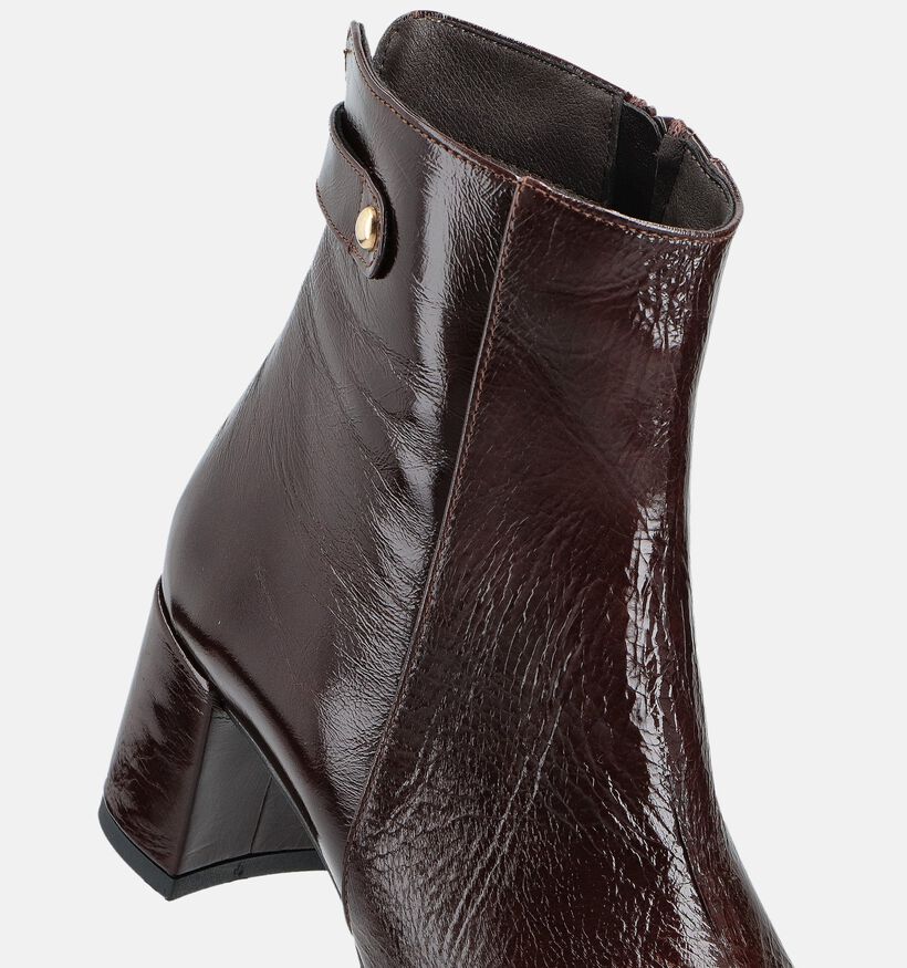 Laurent David Donkerbruine Enkellaarzen voor dames (365107)