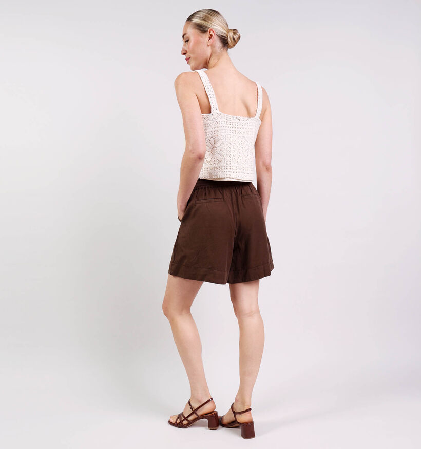 Vila x Loredana Tevira Loose Donkerbruine Short voor dames (375157)