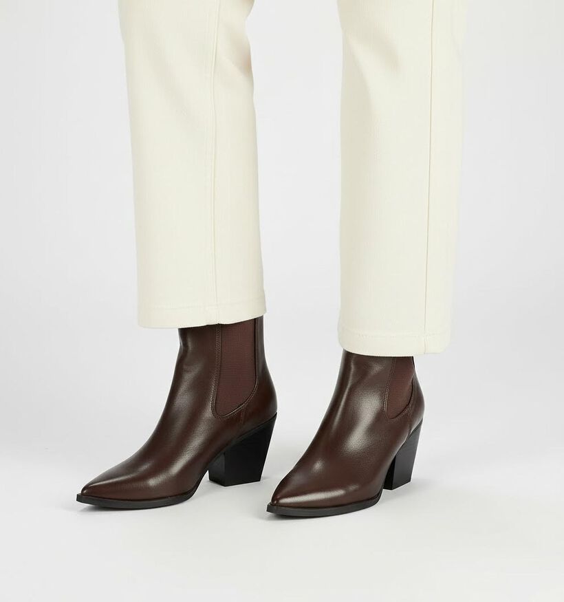 PS Poelman Bottines en Marron PS Poelman Bottines en Marron pour femmes (373797)