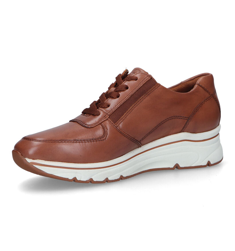 Tamaris Cognac Sneakers met sleehak voor dames (328291) - geschikt voor steunzolen