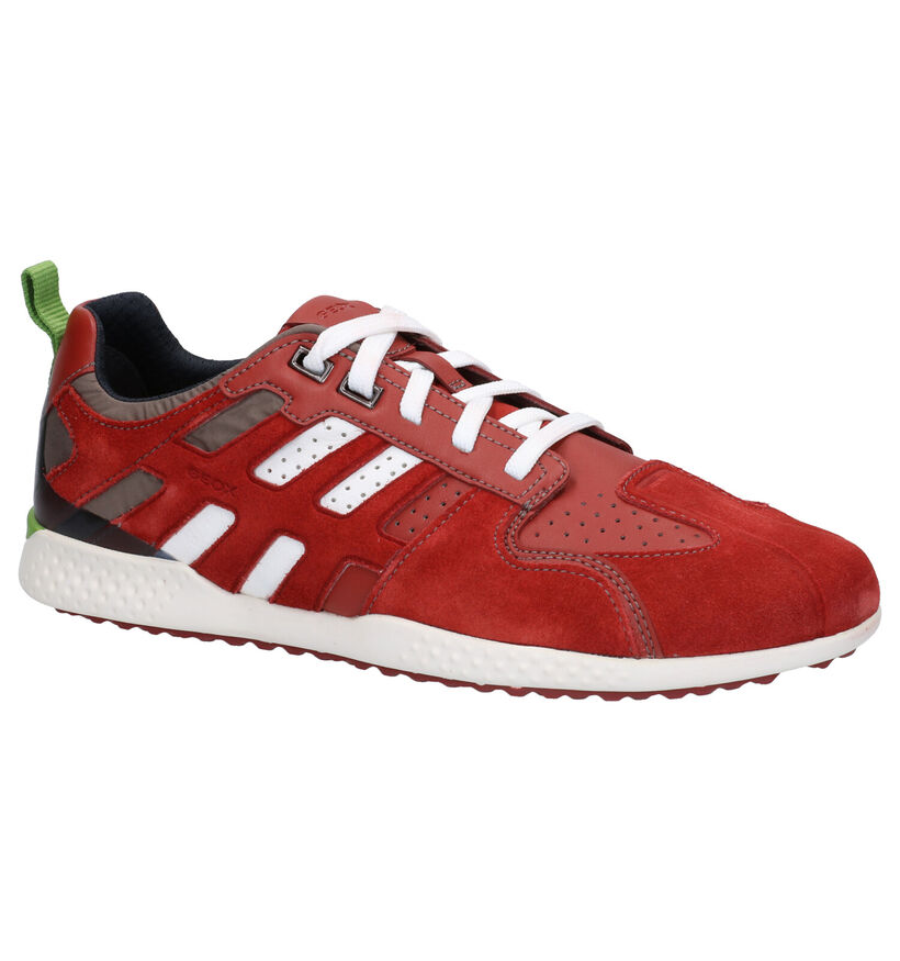 Geox Chaussures basses en Rouge foncé en cuir (270026)