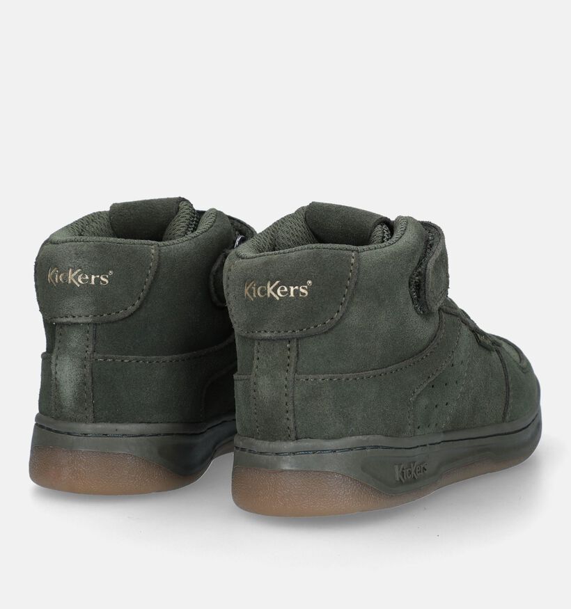 Kickers Kaki Hoge schoenen voor jongens, meisjes (332110) - geschikt voor steunzolen