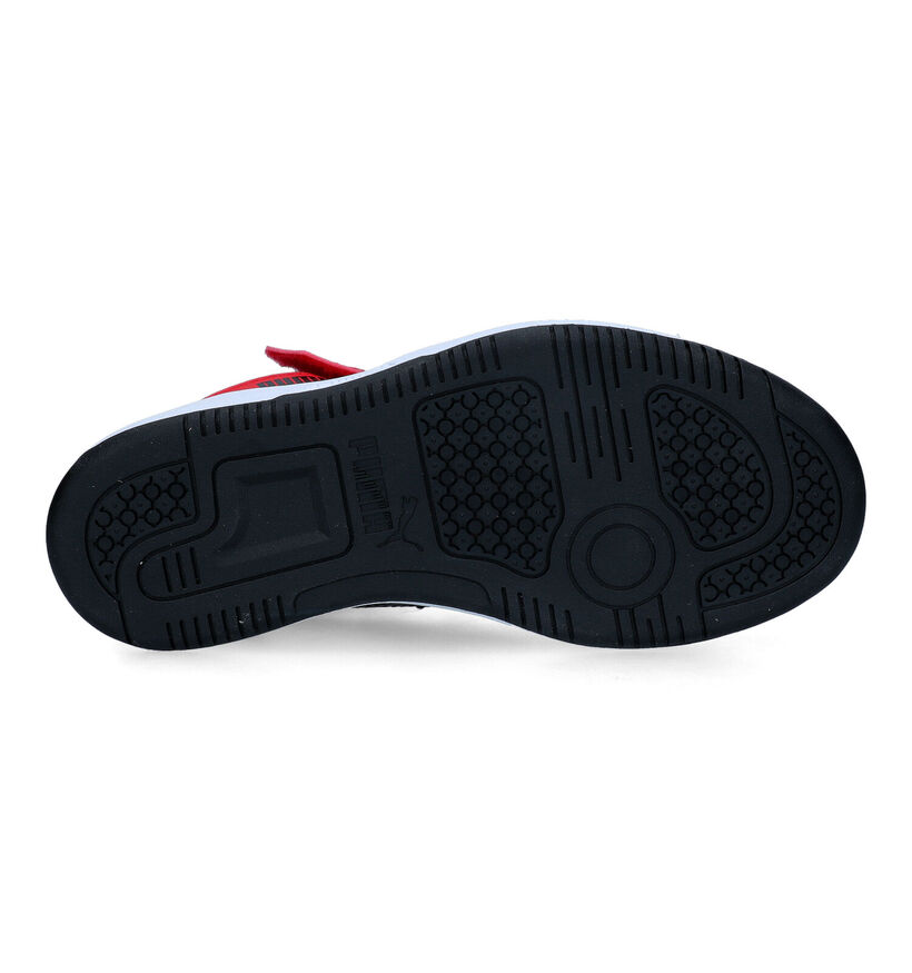 Puma Rebound v6 mid Witte Sneakers voor meisjes, jongens (350365) - geschikt voor steunzolen