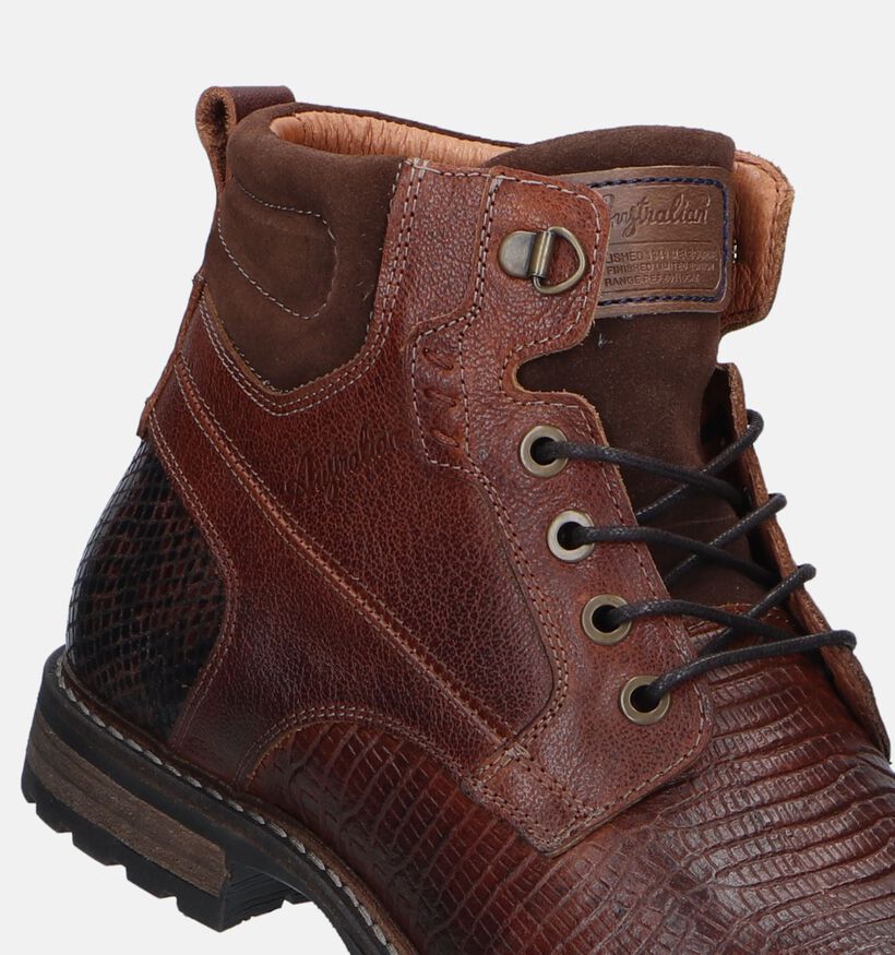 Australian Rick Bottines en Marron pour hommes (329960) - pour semelles orthopédiques