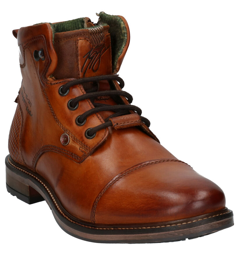 Bugatti Cognac Boots in leer (255347)