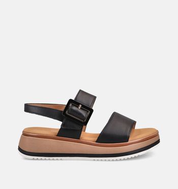 Gabor Comfort Sandalen Zwart/Wit/Cognac