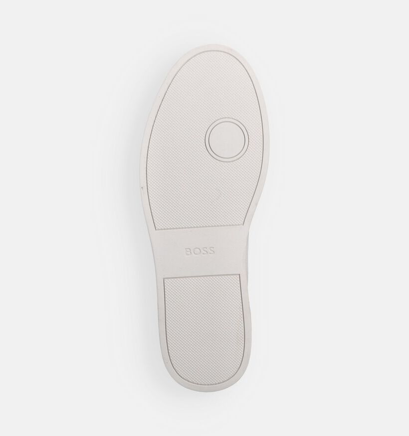 BOSS Kieran Tenn Chaussures &agrave; lacets en Blanc pour hommes (366457) - pour semelles orthop&eacute;diques