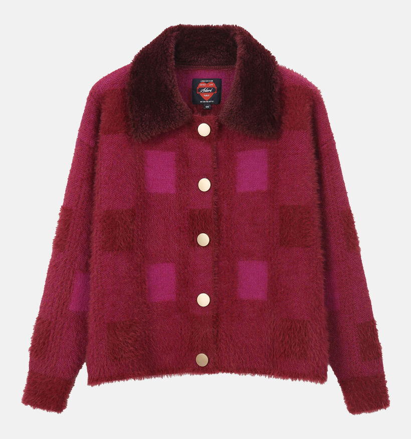 Ador&eacute; Denise Gilet en Bordeaux/Rose pour femmes (384088)