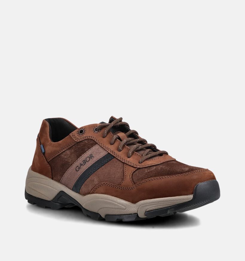 Gabor Comfort Donkerbruine Schoenen met Veters voor heren (380896) - geschikt voor steunzolen