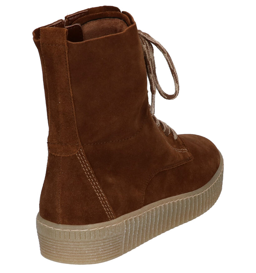 Gabor Best Fitting Cognac Boots in daim (297398)