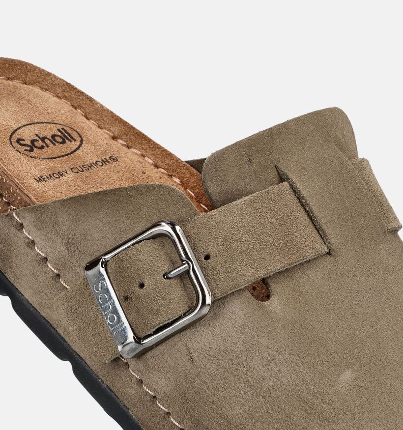 Scholl Bora Clog Sabots Kaki pour hommes (381873)