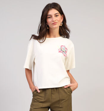 Orfeo T-shirts Beige/Groen