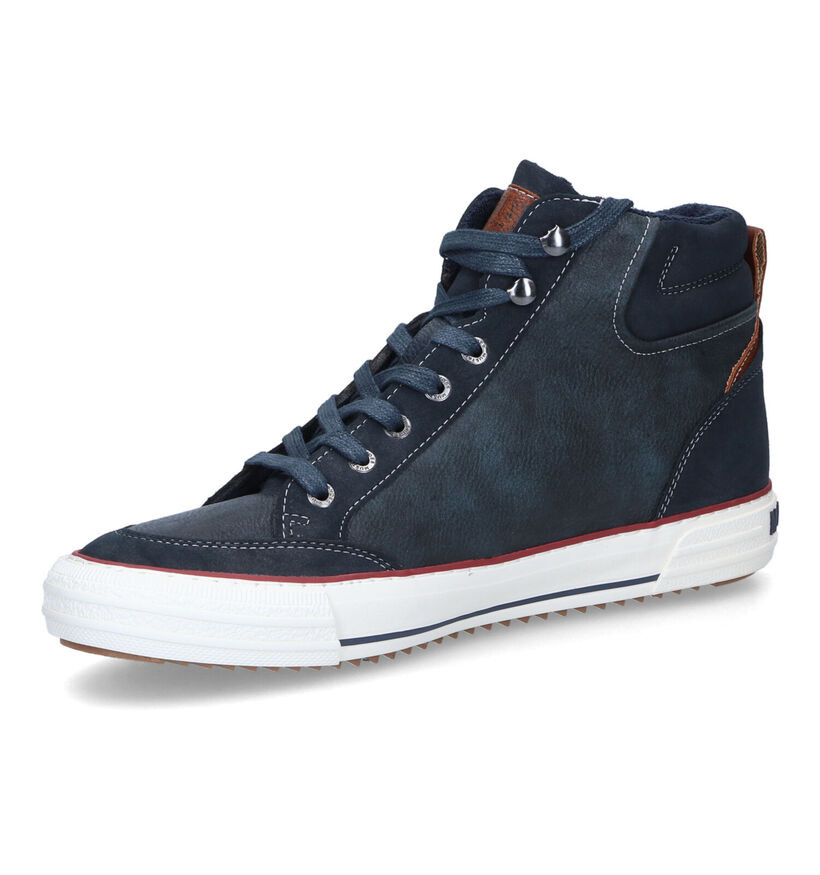 Mustang Chaussures hautes en Bleu foncé pour hommes (313564)