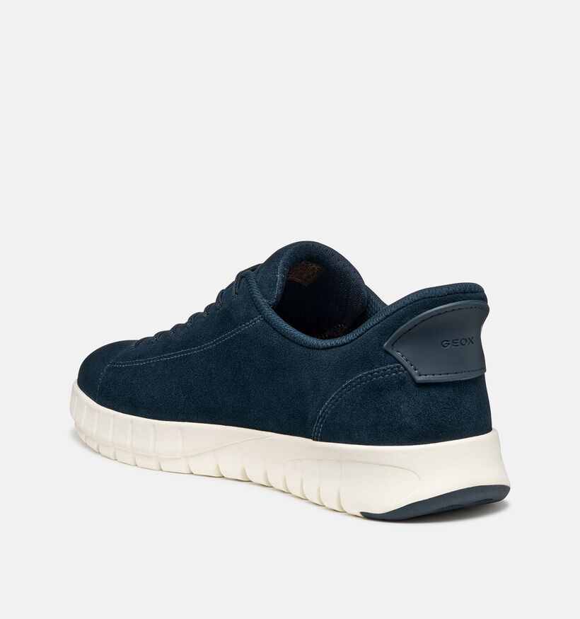 Geox Flextride Plus Slip-ons en Bleu fonc&eacute; pour hommes (367986) - pour semelles orthop&eacute;diques