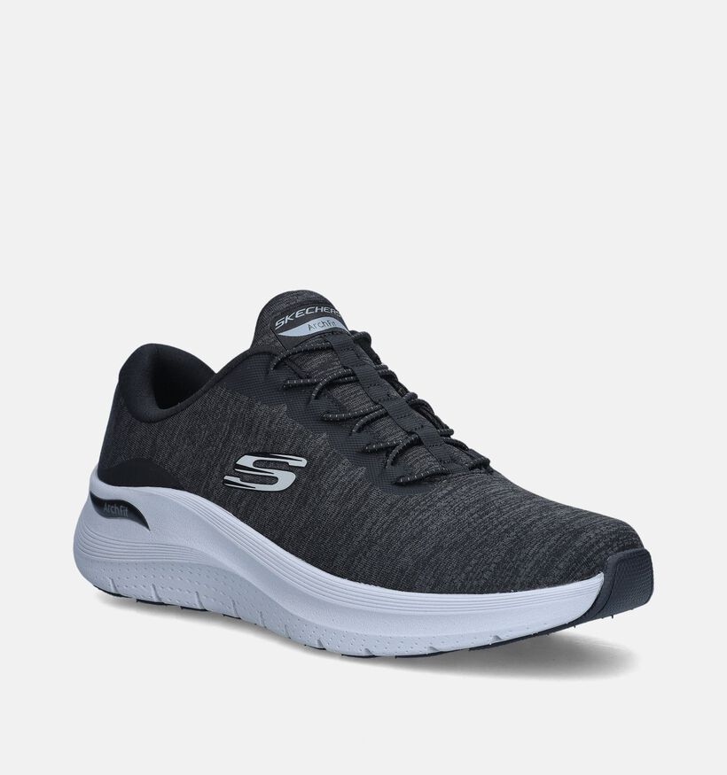 Skechers Arch Fit 2.0 Upperhand Zwarte Sneakers voor heren (350316) - geschikt voor steunzolen